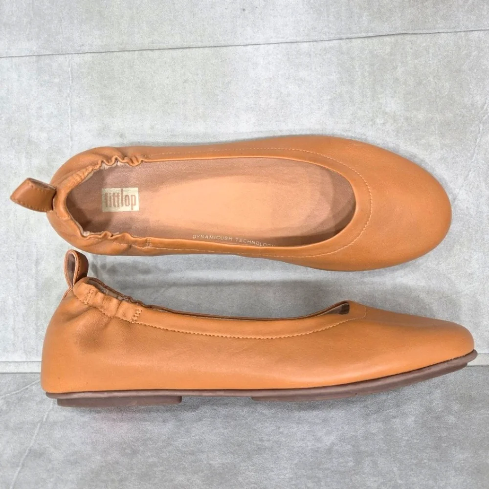 FitFlop Women's Tan Ballet Flats - Picture 1 of 13